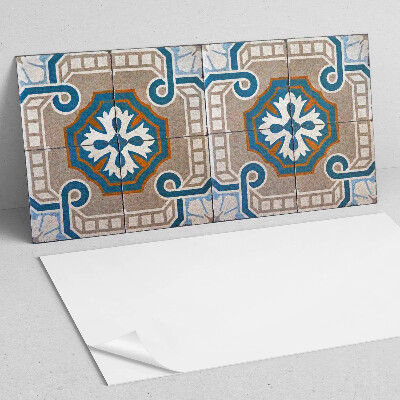 Rectangular decorative wall panel Mosaic pattern with decorative motifs