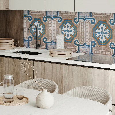 Rectangular decorative wall panel Mosaic pattern with decorative motifs