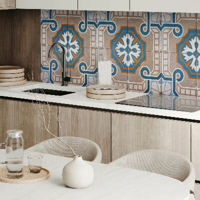 Rectangular decorative wall panel Mosaic pattern with decorative motifs