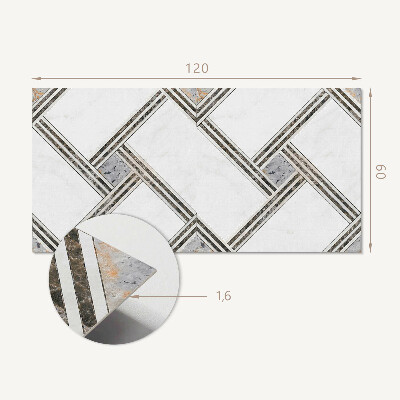 Rectangular wall panel Construction of geometric lines