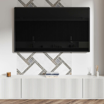 Rectangular wall panel Construction of geometric lines