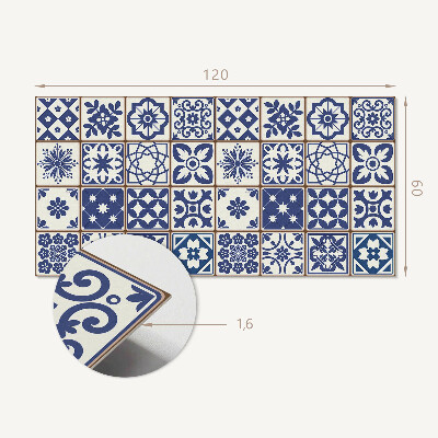 Rectangular bathroom wall panel Tiled Decorative Motifs