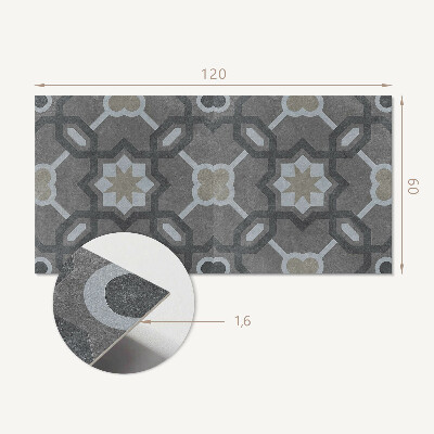 Rectangular wall panel Geometric style tile pattern