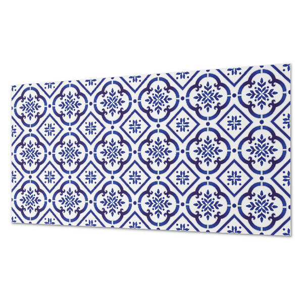 Rectangular bathroom wall panel Tiles with decorative motifs