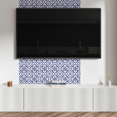 Rectangular bathroom wall panel Tiles with decorative motifs