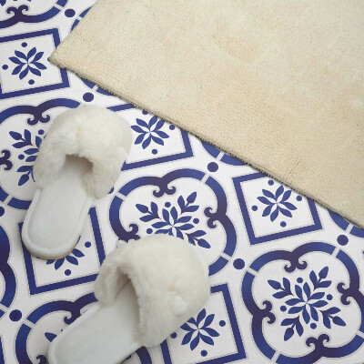 Rectangular bathroom wall panel Tiles with decorative motifs
