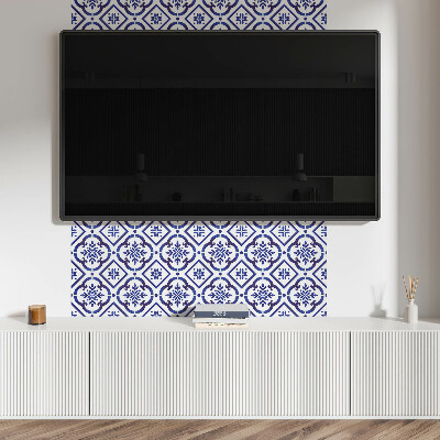 Rectangular bathroom wall panel Tiles with decorative motifs