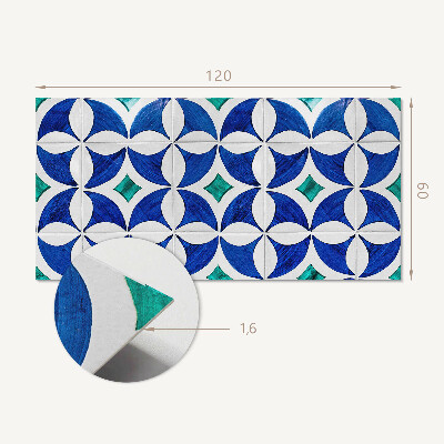 Rectangular decorative wall panel Geometric style tile patterns