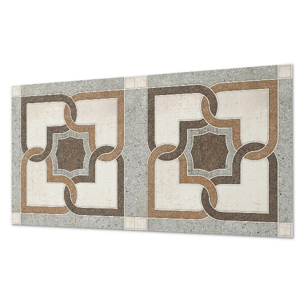 Rectangular wall panel Tiled pattern in a geometric style