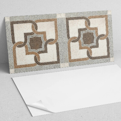 Rectangular wall panel Tiled pattern in a geometric style