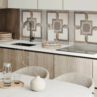 Rectangular wall panel Tiled pattern in a geometric style