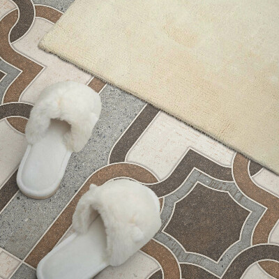 Rectangular wall panel Tiled pattern in a geometric style