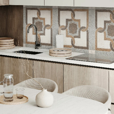 Rectangular wall panel Tiled pattern in a geometric style