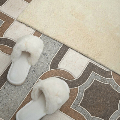 Rectangular wall panel Tiled pattern in a geometric style