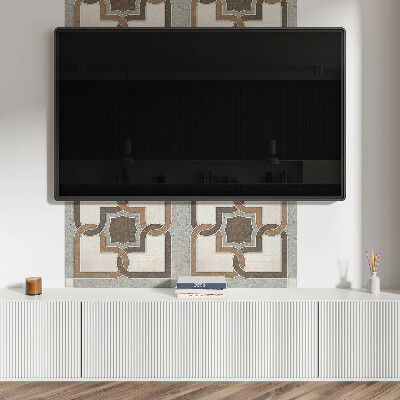 Rectangular wall panel Tiled pattern in a geometric style