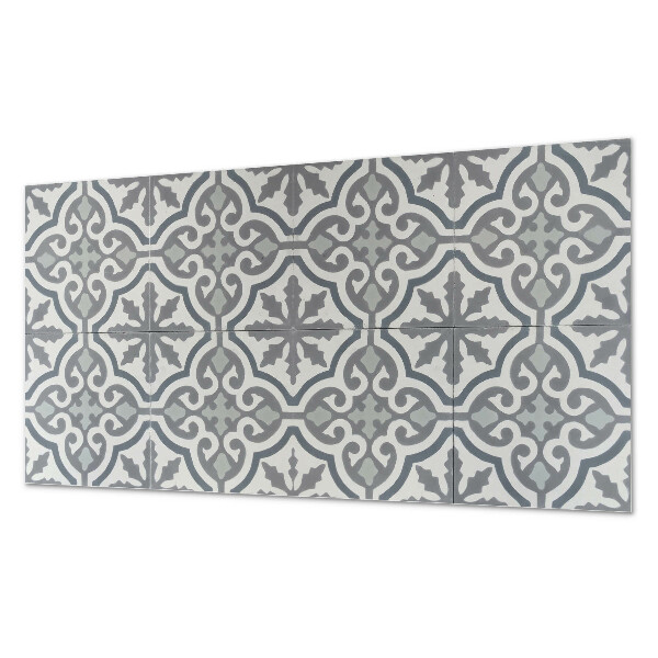 Rectangular bathroom wall panel Mosaic pattern with decorative details