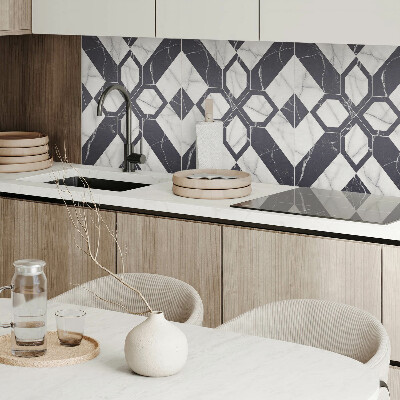 Rectangular wall panel Marble pattern in geometric shapes