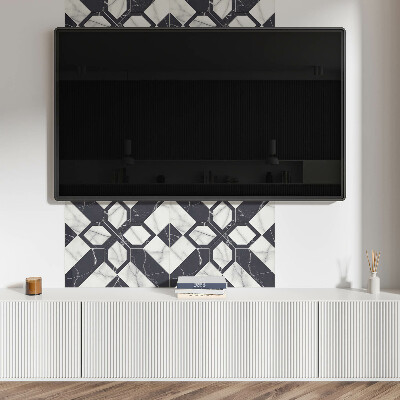Rectangular wall panel Marble pattern in geometric shapes
