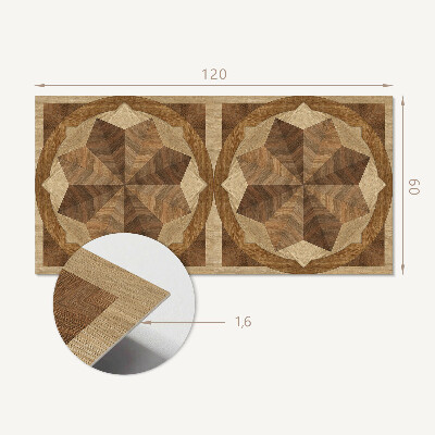 Rectangular bathroom wall panel Complex geometric motif