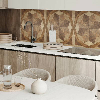 Rectangular bathroom wall panel Complex geometric motif