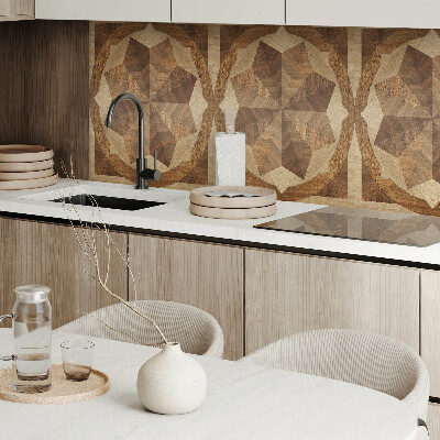 Rectangular bathroom wall panel Complex geometric motif
