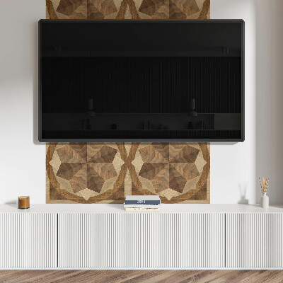 Rectangular bathroom wall panel Complex geometric motif