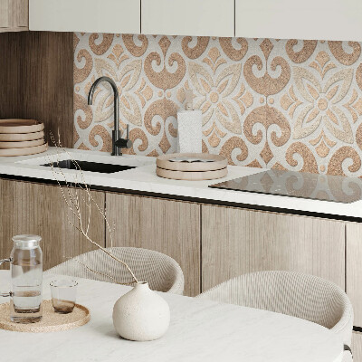 Rectangular decorative wall panel Floral motif with decorative details