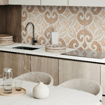 Rectangular decorative wall panel Floral motif with decorative details