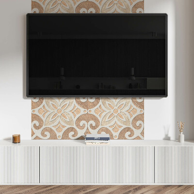 Rectangular decorative wall panel Floral motif with decorative details