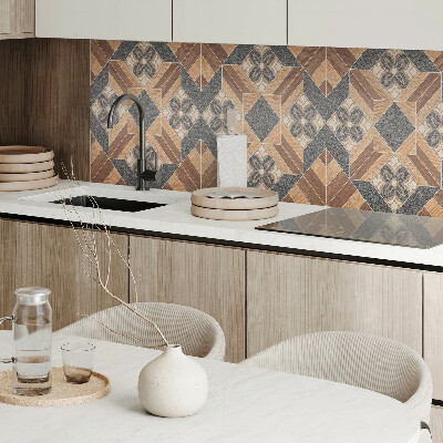 Rectangular wall panel Floral inspirations in a modern style