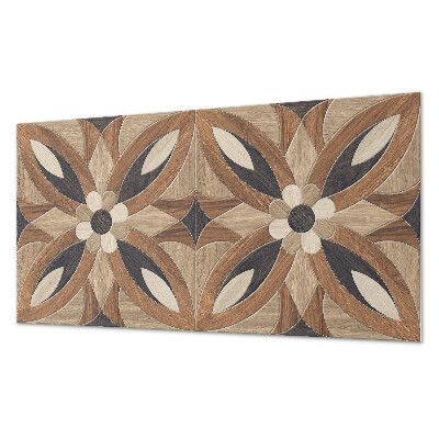 Rectangular wall panel Floral pattern inspired by wood