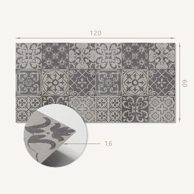Rectangular wall panel 3x3 tiled compositions