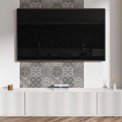 Rectangular wall panel 3x3 tiled compositions