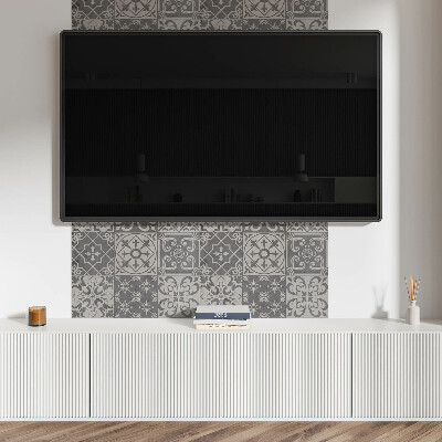 Rectangular wall panel 3x3 tiled compositions