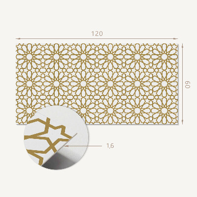Rectangular decorative wall panel Geometric pattern with stars
