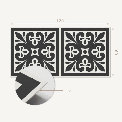 Rectangular bathroom wall panel A motif with exquisite details