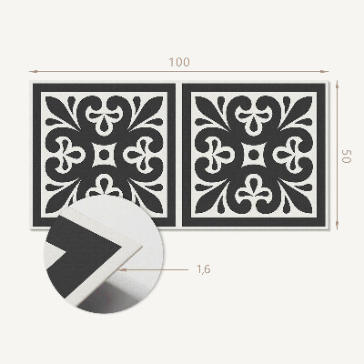 Rectangular bathroom wall panel A motif with exquisite details