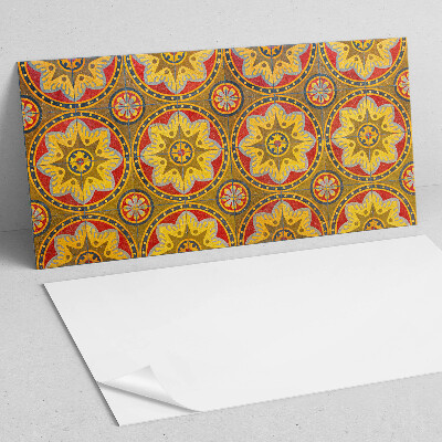 Rectangular bathroom wall panel A floral pattern full of details