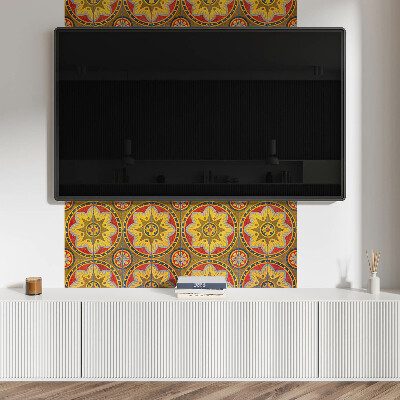 Rectangular bathroom wall panel A floral pattern full of details