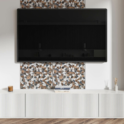 Rectangular wall panel Mosaic with various forms