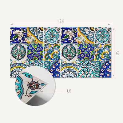 Rectangular wall panel Mosaic ceramic patterns