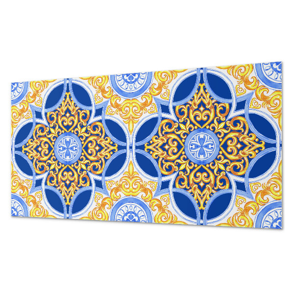 Rectangular wall panel Floral decorative pattern