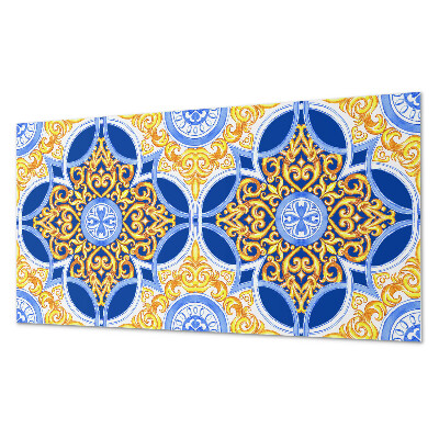 Rectangular wall panel Floral decorative pattern
