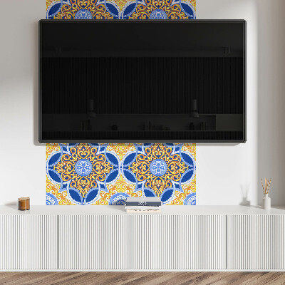 Rectangular wall panel Floral decorative pattern