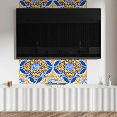 Rectangular wall panel Floral decorative pattern