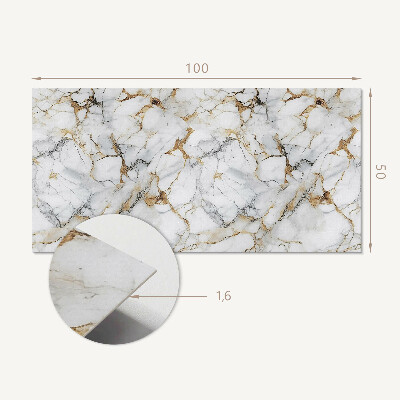Rectangular bathroom wall panel Marble motif in an elegant style