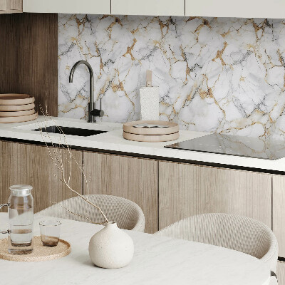 Rectangular bathroom wall panel Marble motif in an elegant style