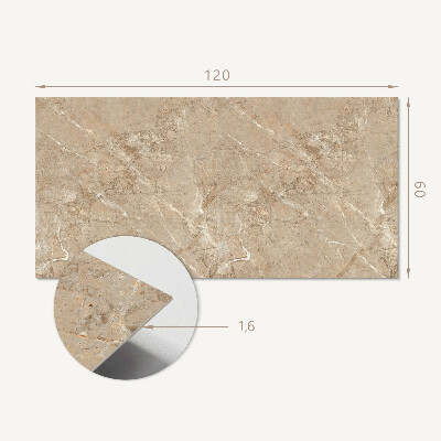 Rectangular bathroom wall panel Marble pattern in a natural style