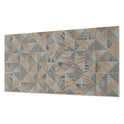 Rectangular decorative wall panel Triangular geometric motif