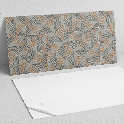 Rectangular decorative wall panel Triangular geometric motif